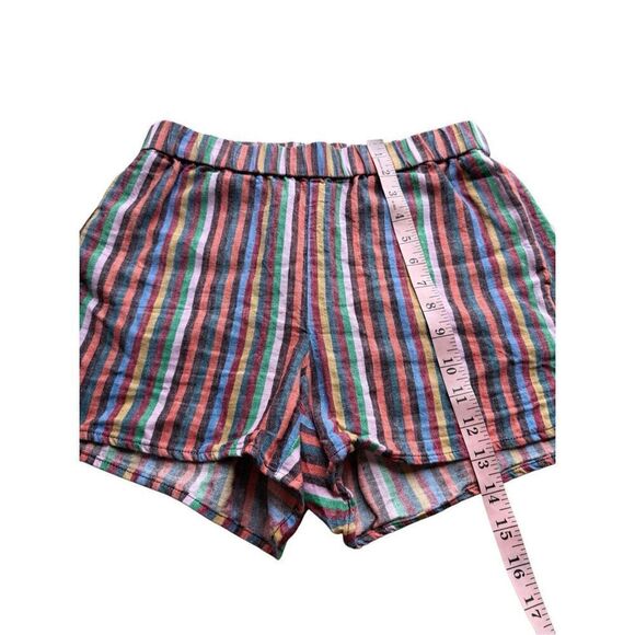 Madewell Pull-On Shorts in Rainbow Stripe Size S - Picture 9 of 10